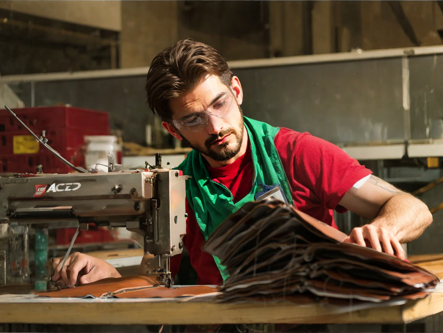 DEEPKEE original nubuck handmade full-grain genuine leather cowhide bag