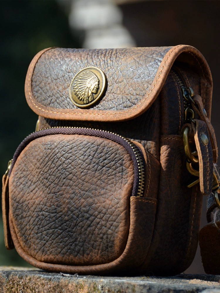 香港狄記手工製作 - 原創機能斜背小包396號