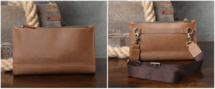 香港狄記皮具 狄記 原創真皮手工 ins郵差包 ins風格包包 頭層牛皮包包 皮革 原創手工真皮 皮件 頭層瘋馬牛皮三隔層薄款肩背小包 [LB1225] likehouse 喜番屋