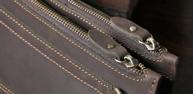 香港狄記皮具 狄記 原創真皮手工 ins郵差包 ins風格包包 頭層牛皮包包 皮革 原創手工真皮 皮件 頭層瘋馬牛皮三隔層薄款肩背小包 [LB1225] likehouse 喜番屋