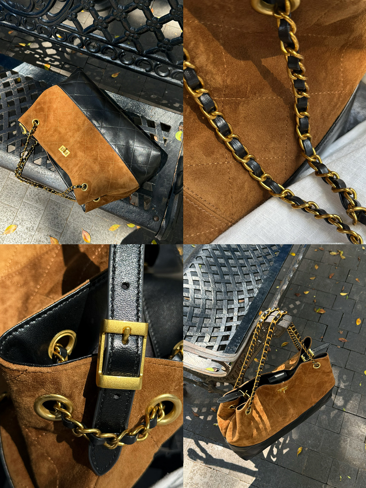 DEEPKEE 加工の牛革を使用 撞色腋下包 6275號