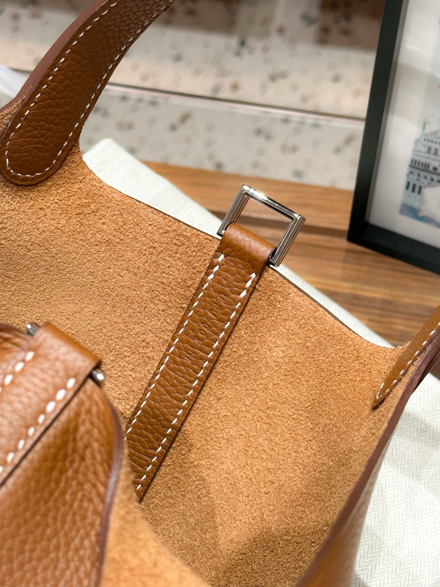 DEEPKEE 手工真皮 フォワード 高級感菜籃子女包 10082號