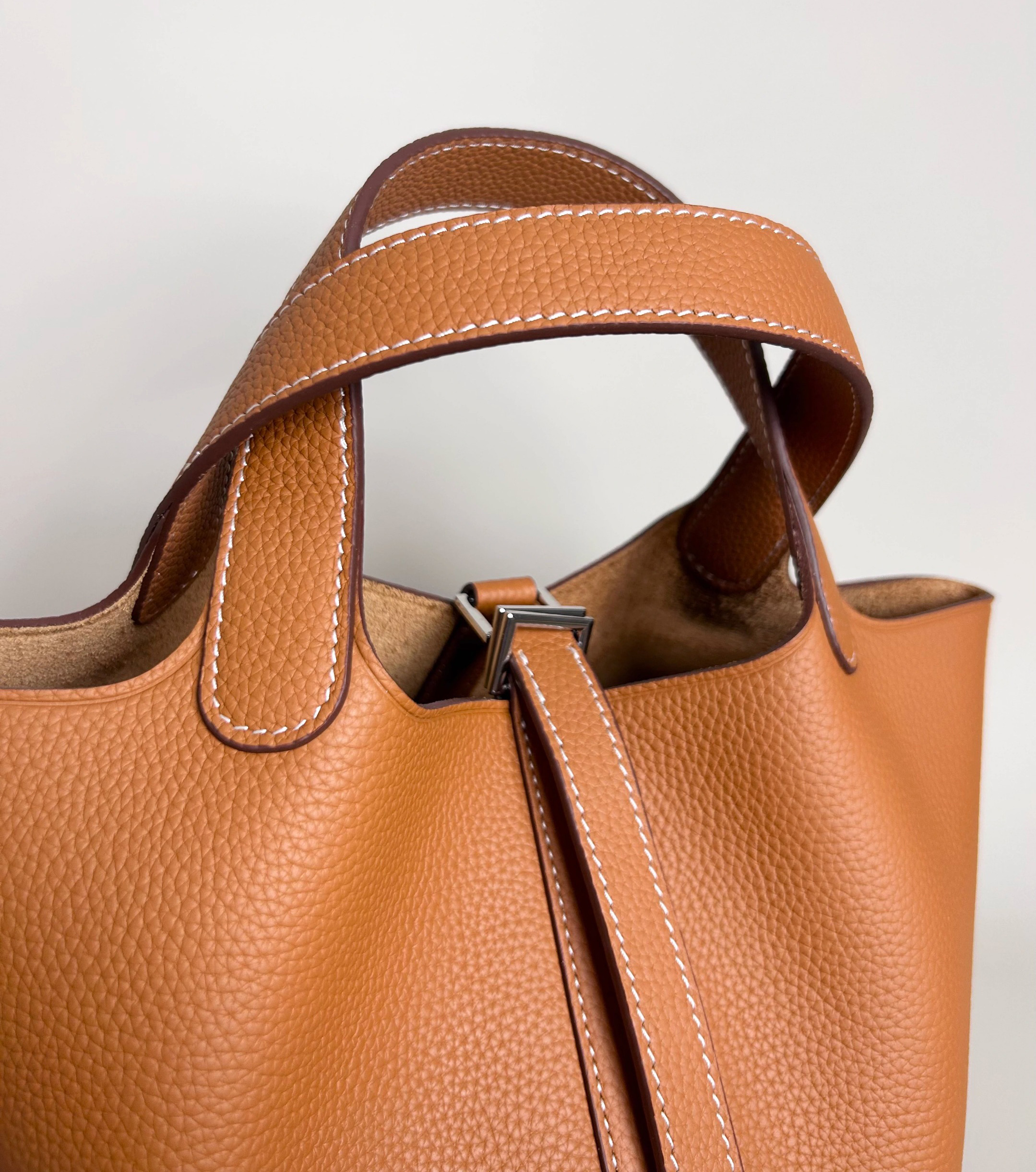 DEEPKEE 手工真皮 フォワード 高級感菜籃子女包 10082號