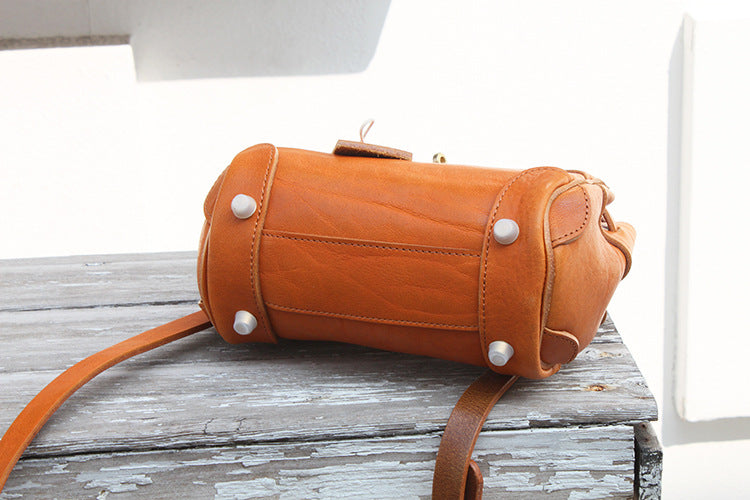 Handmade Faux Birkin 20 Black Leather Gold Hardware #KM-61117