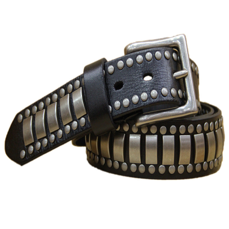 Deepkee Handcrafted Cowhide Studded Belt #655759