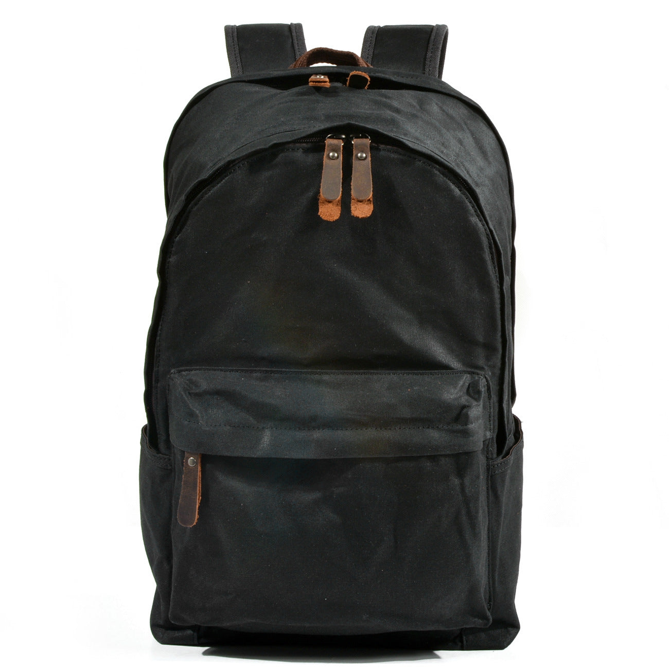 Handmade Leather&Waxed-Canvas Weekend Travel Backpack #6023