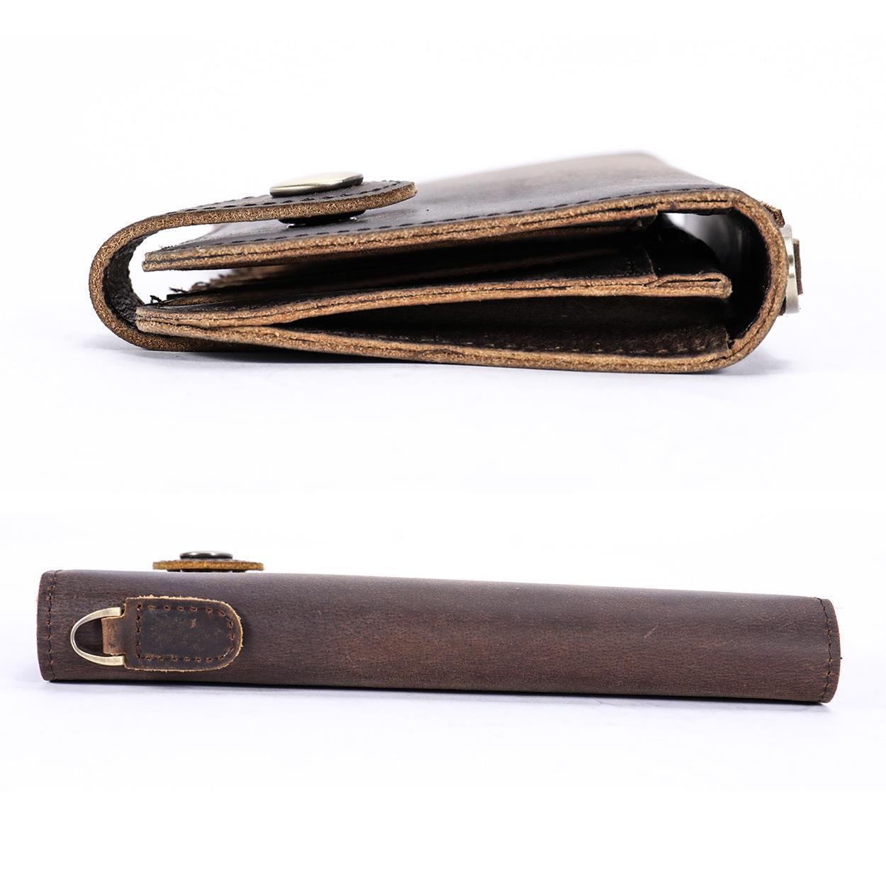 Deepkee Leather 鏈條雙折錢包 8810號