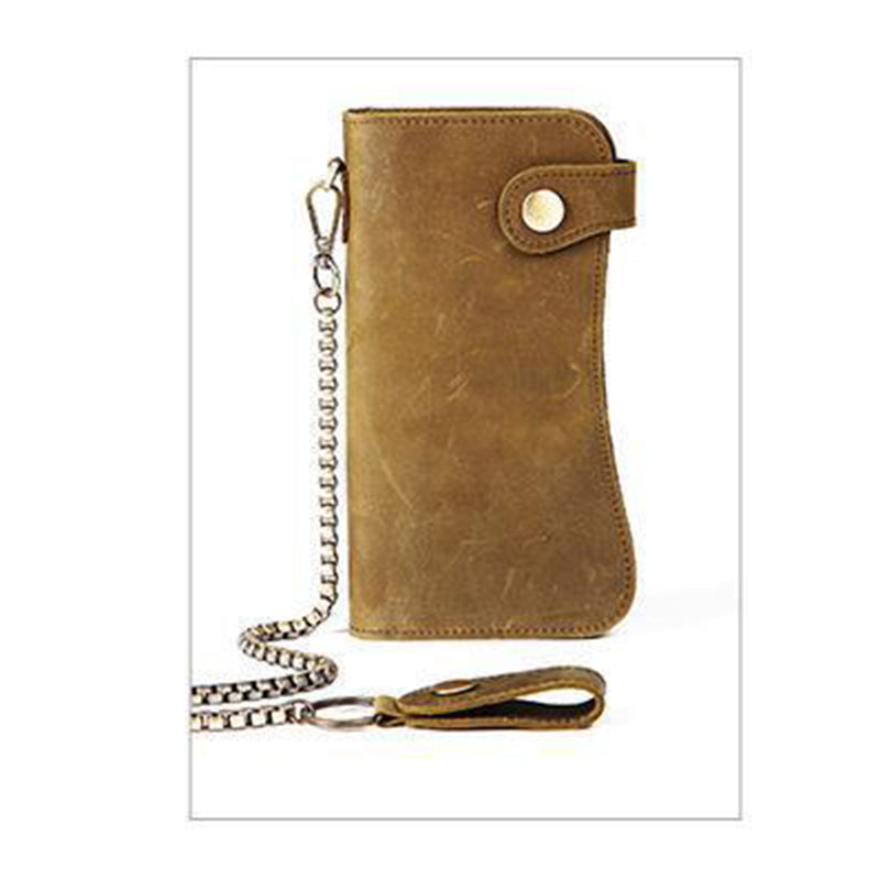 Deepkee Leather 鏈條雙折錢包 8810號