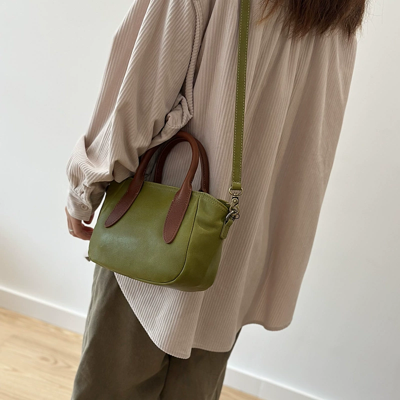 DEEPKEE 頭層樹膏牛皮單肩斜挎包 質感真皮女包 25011 號