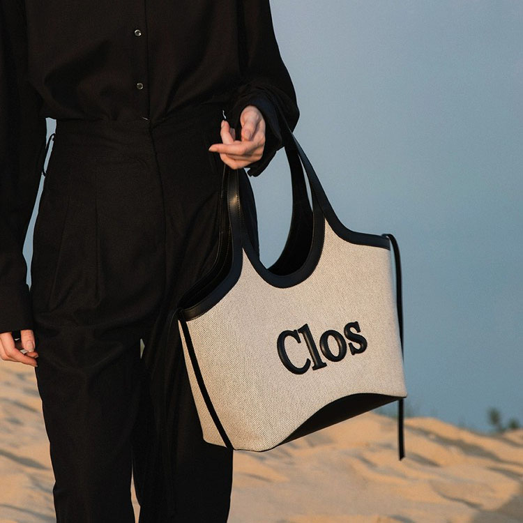 DEEPKEE-牛皮拼接帆布托特包 C9013 號