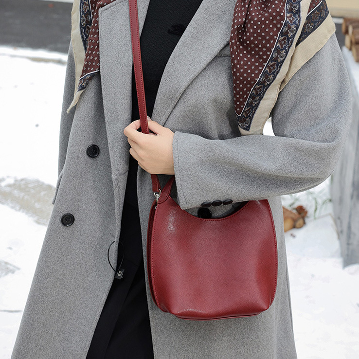 DEEPKEE 真皮小眾單肩斜挎包 手提包 1606 號