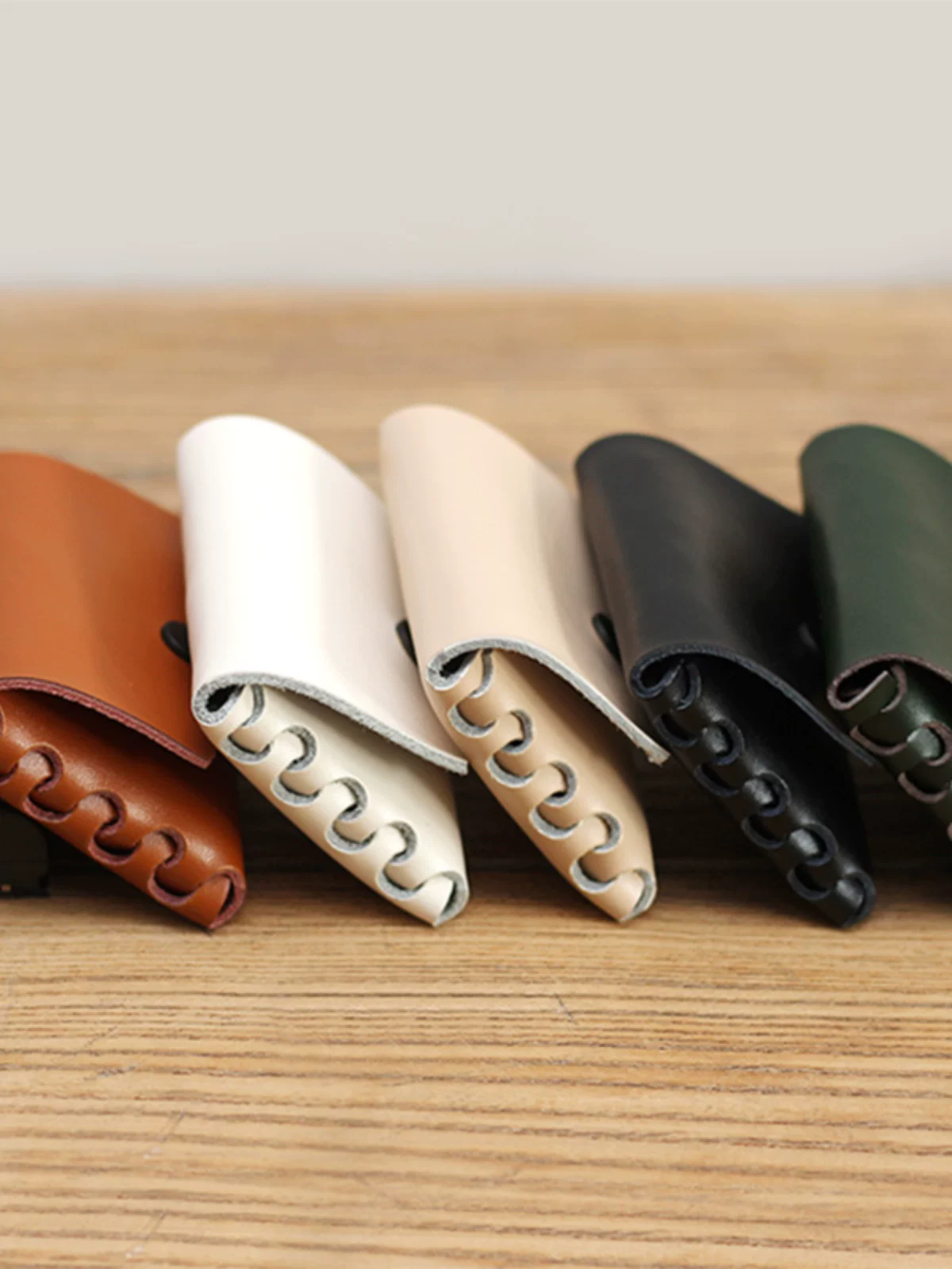 DEEPKEE 純手工編織卡包 牛皮名片包 女式真皮卡夾皮套 小巧卡套潮 #001 號