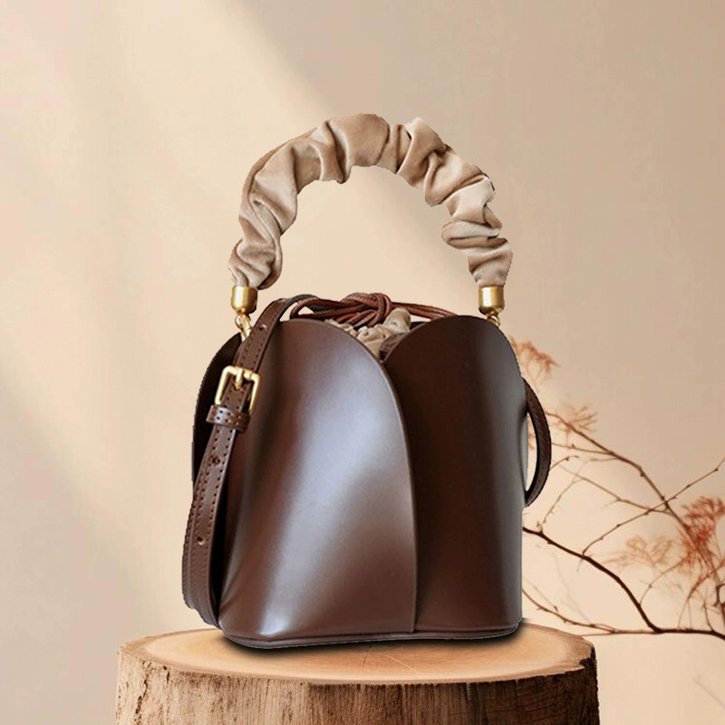 DEEPKEE-牛皮花瓣包水桶包花朵包 160 號