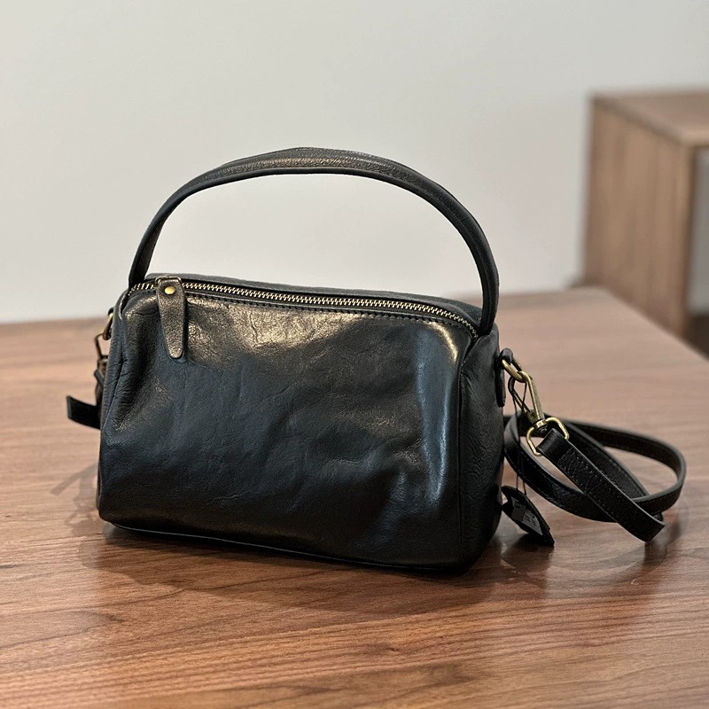 DEEPKEE 真皮女包復古簡約手提包 24026 號