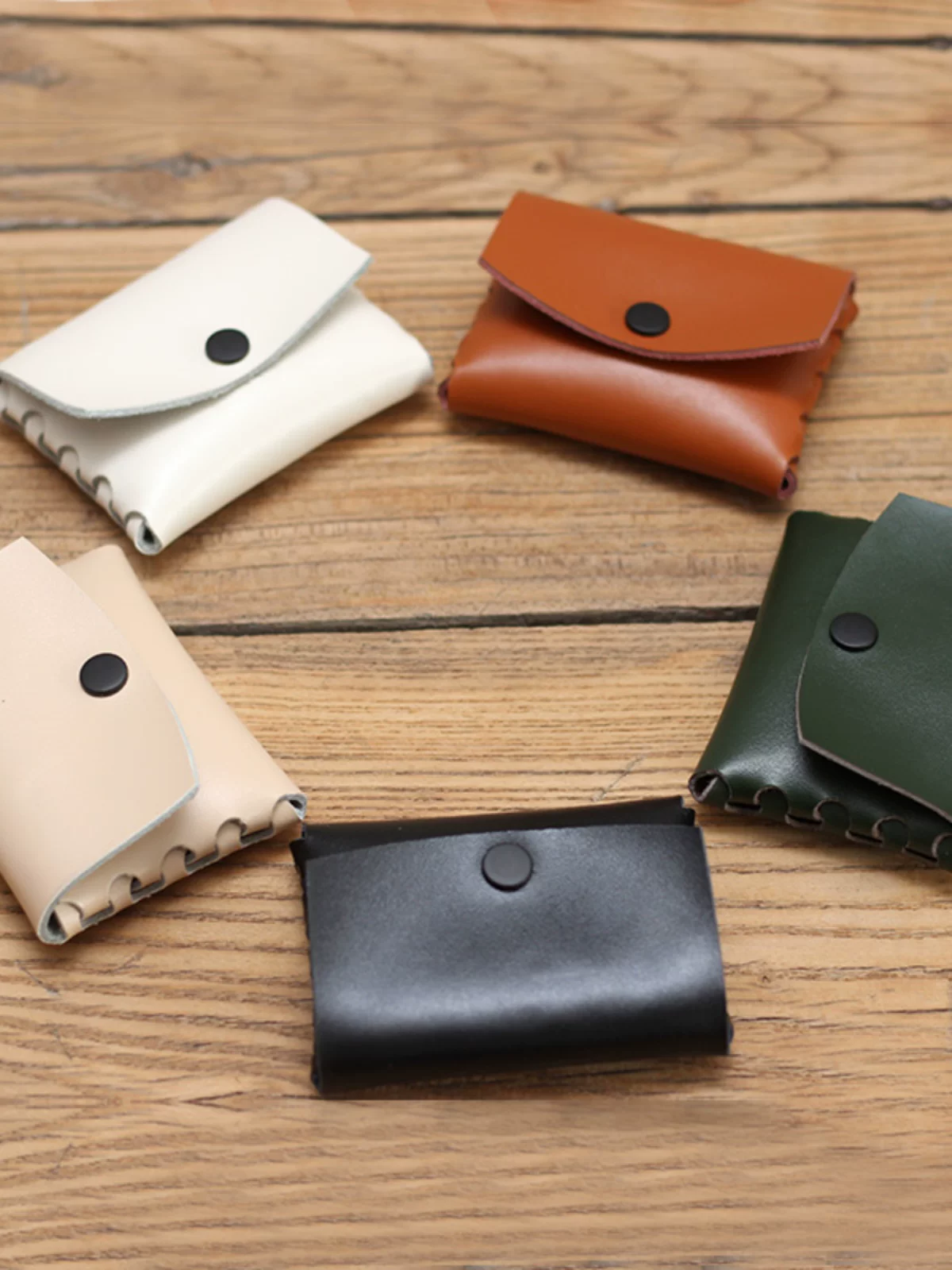 DEEPKEE 純手工編織卡包 牛皮名片包 女式真皮卡夾皮套 小巧卡套潮 #001 號