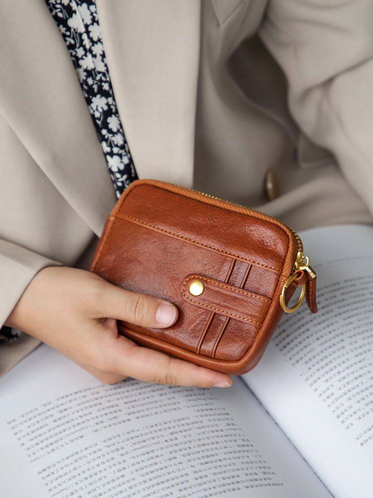 DEEPKEE 手作り真皮零錢収納包5953 號