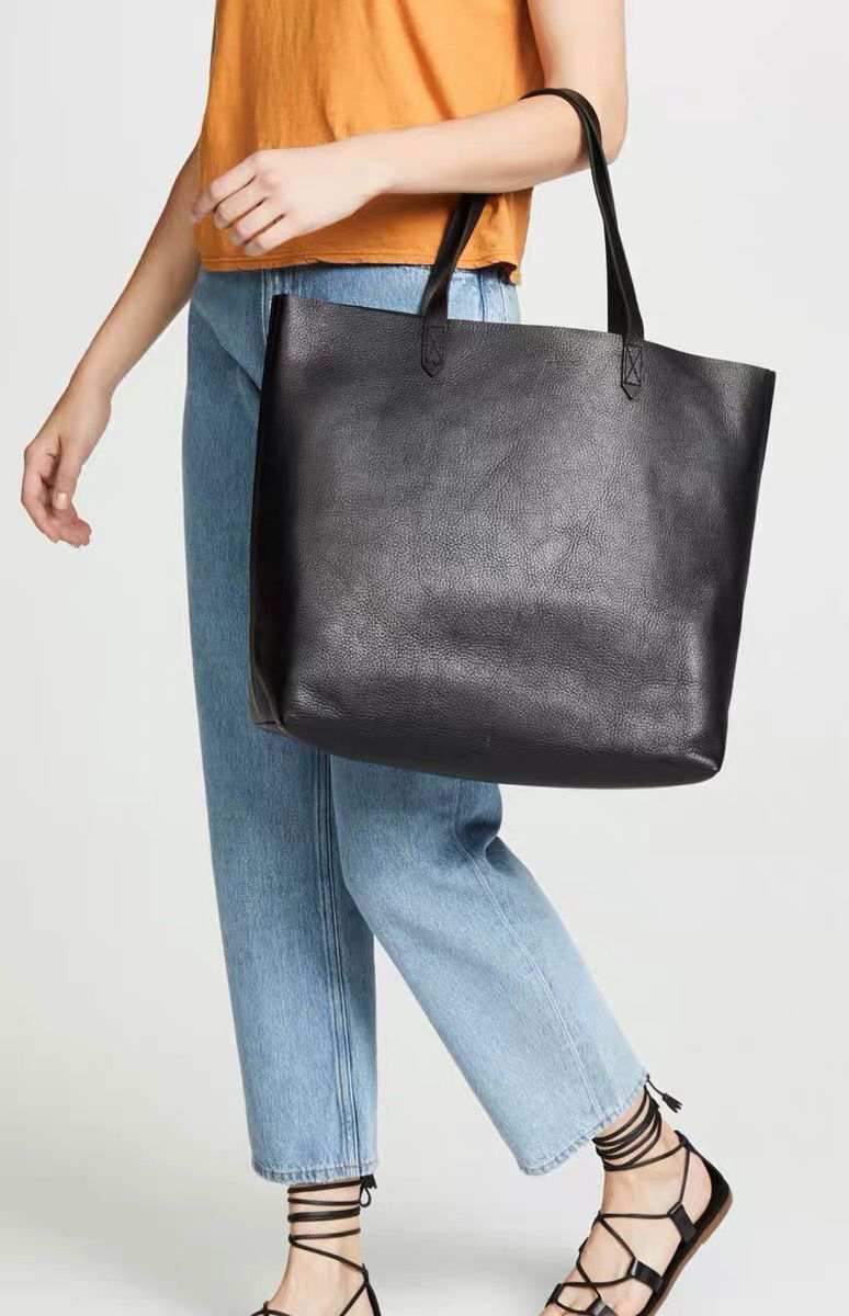 DEEPKEE 頭層牛皮大尺碼托特包 手提單肩兩用包 well-33 號