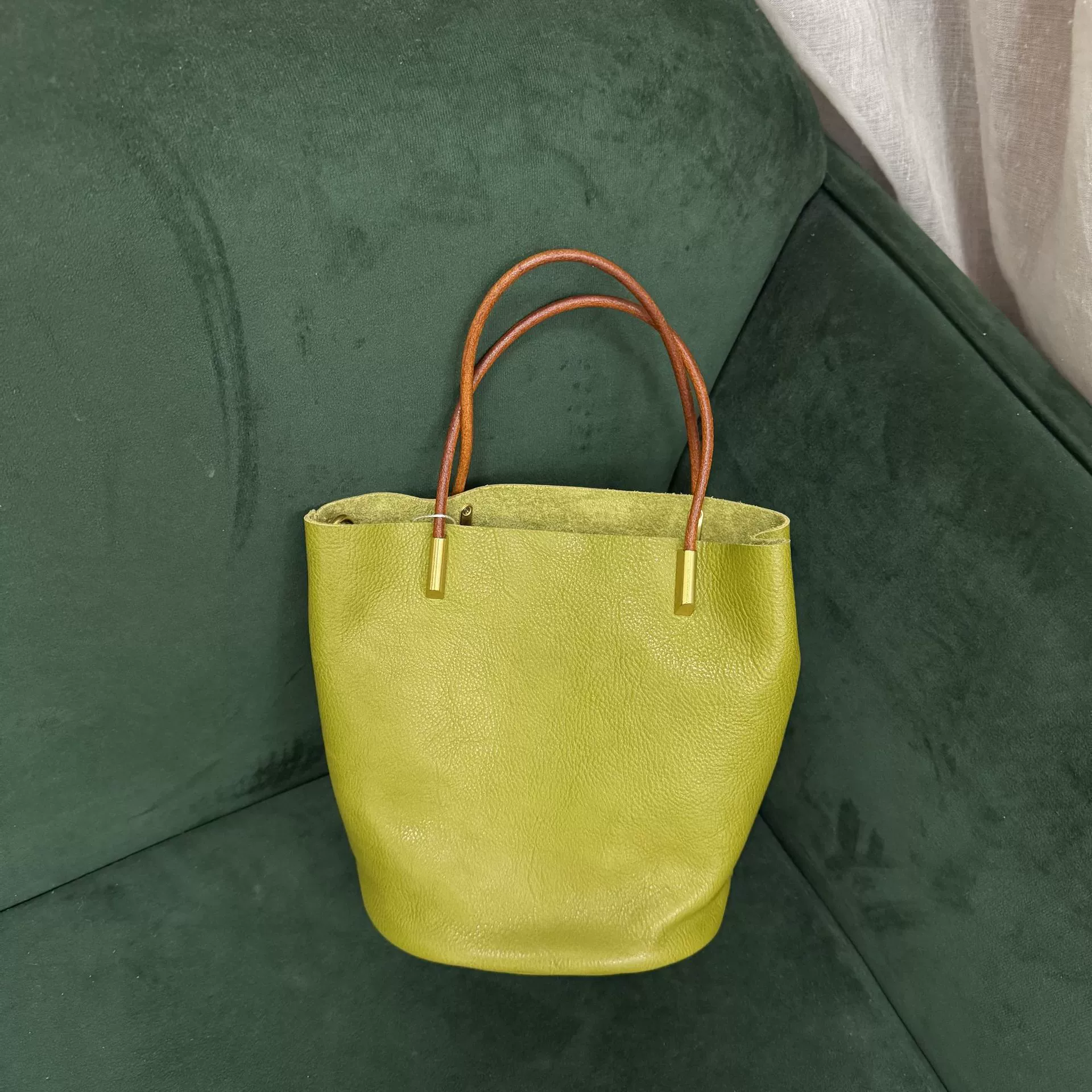 DEEPKEE 頭層植鞣牛皮水桶包 907 號