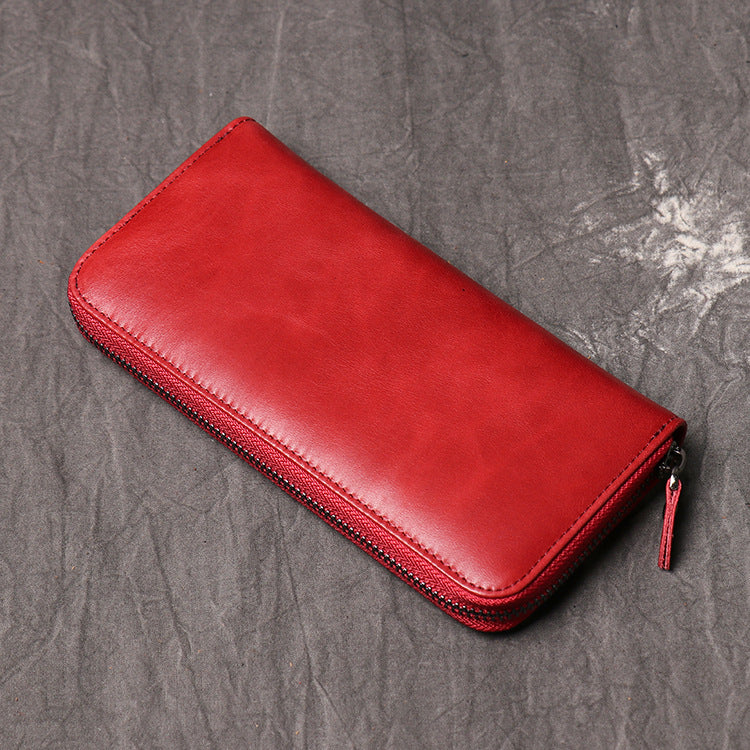 香港狄記手工製作 - 復古油皮手拿長夾 3315_1號