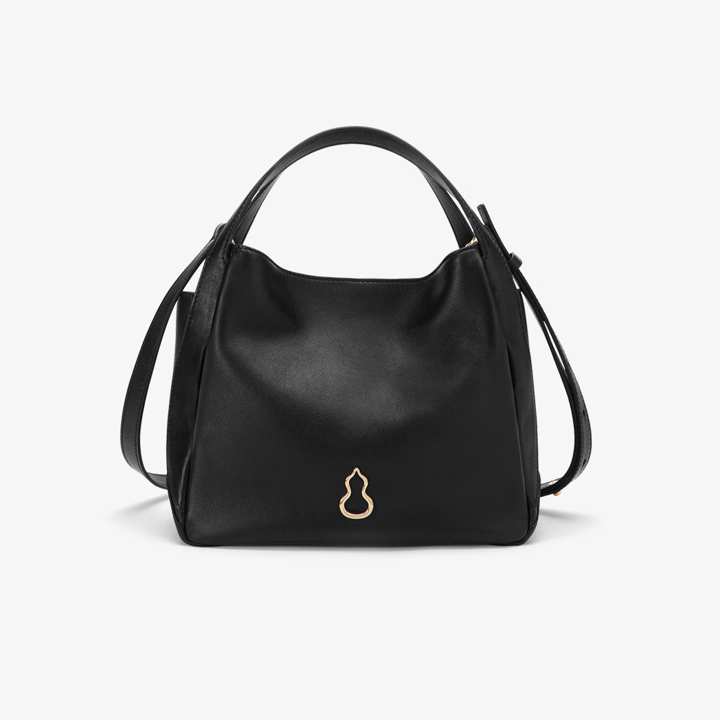 DEEPKEE 圓滿包頭層牛皮收納菜籃子新款手提斜挎包 4773 號