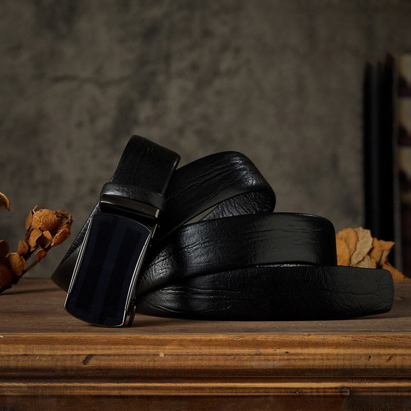 DEEPKEE 手作り眞皮自動扣腰帶 7782 號