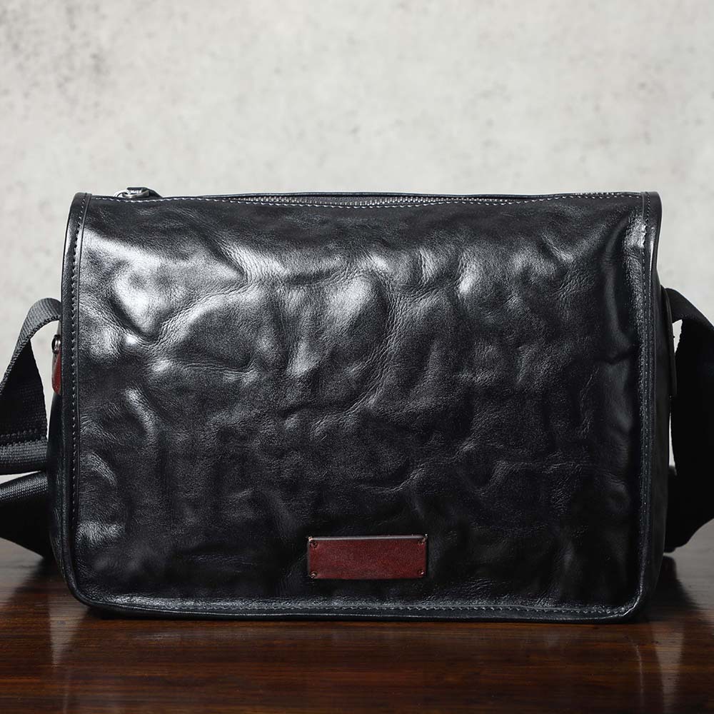 DEEPKEE 男士休閒眞皮單肩包 6740 號