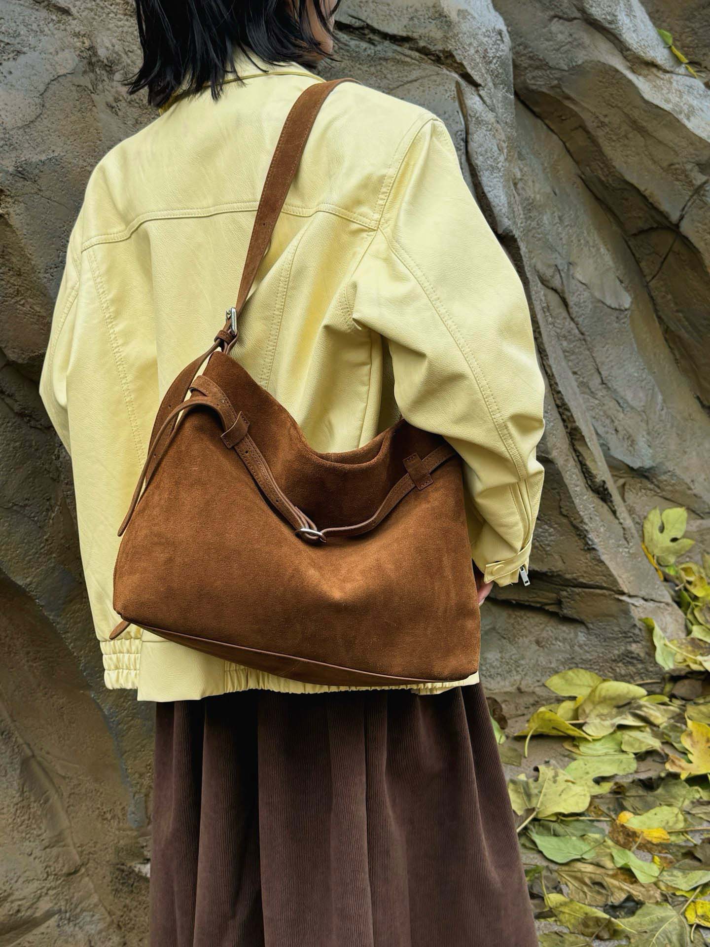 DEEPKEE 磨砂牛皮單肩包 89-87 號