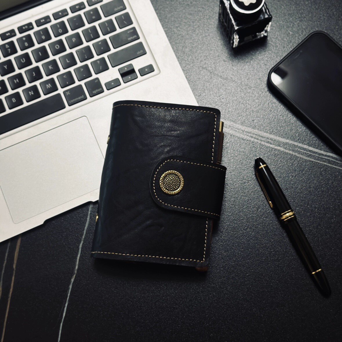 DEEPKEE真皮活頁手賬本A6A7A5牛皮日記本筆記本商務會議記事本禮物1205號