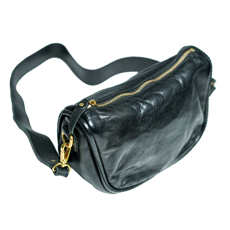 DEEPKEE全皮手作斜背包D70223號