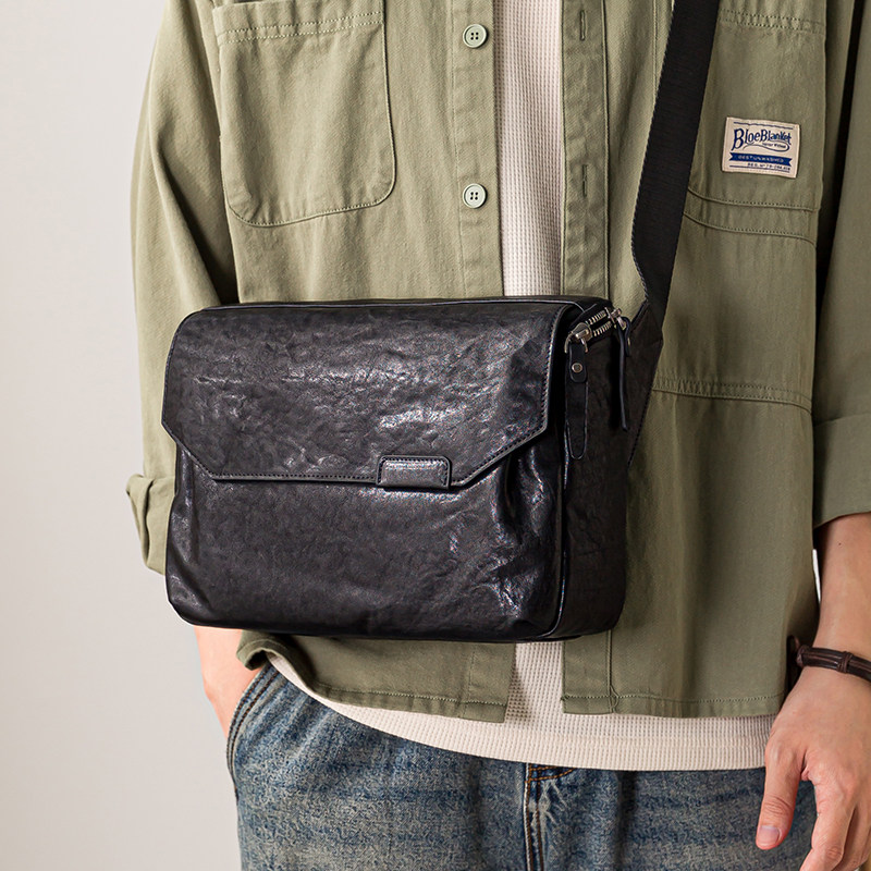 DEEPKEE男士真皮通勤包A017號