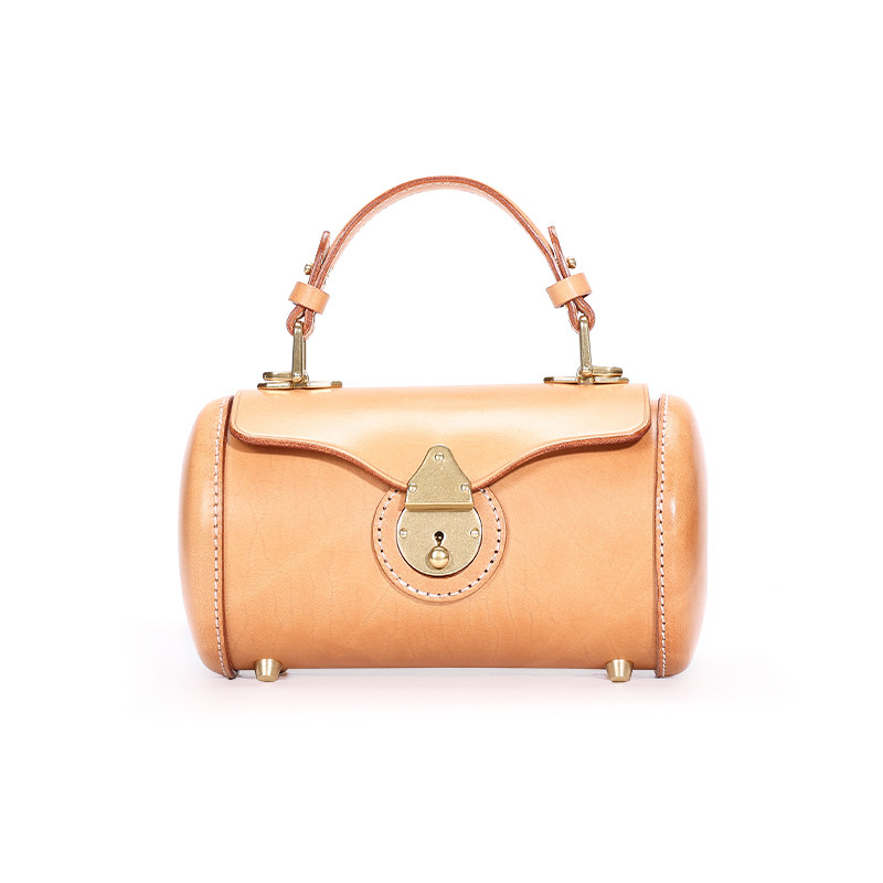 DEEPKEE復古手工牛皮圓筒包KB-2696號