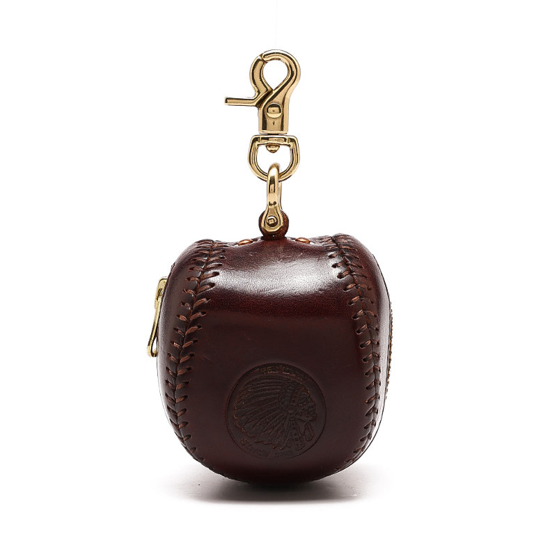 純手工縫線復古棒球皮鑰匙包KW-8102號