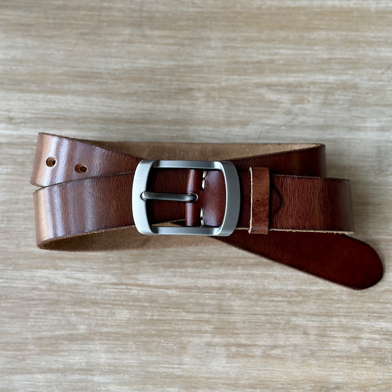 DEEPKEE 手作り頭層牛皮腰帶 7726 號