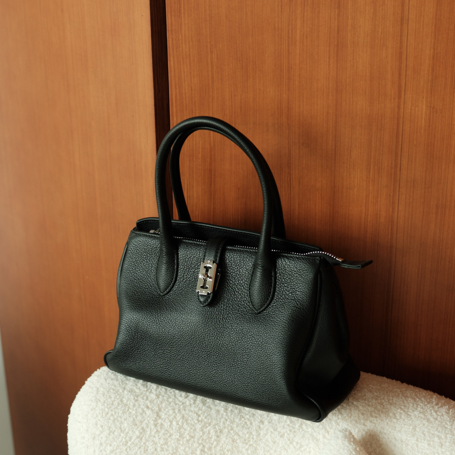 DEEPKEE 質感粒面本革手提包 F326 號