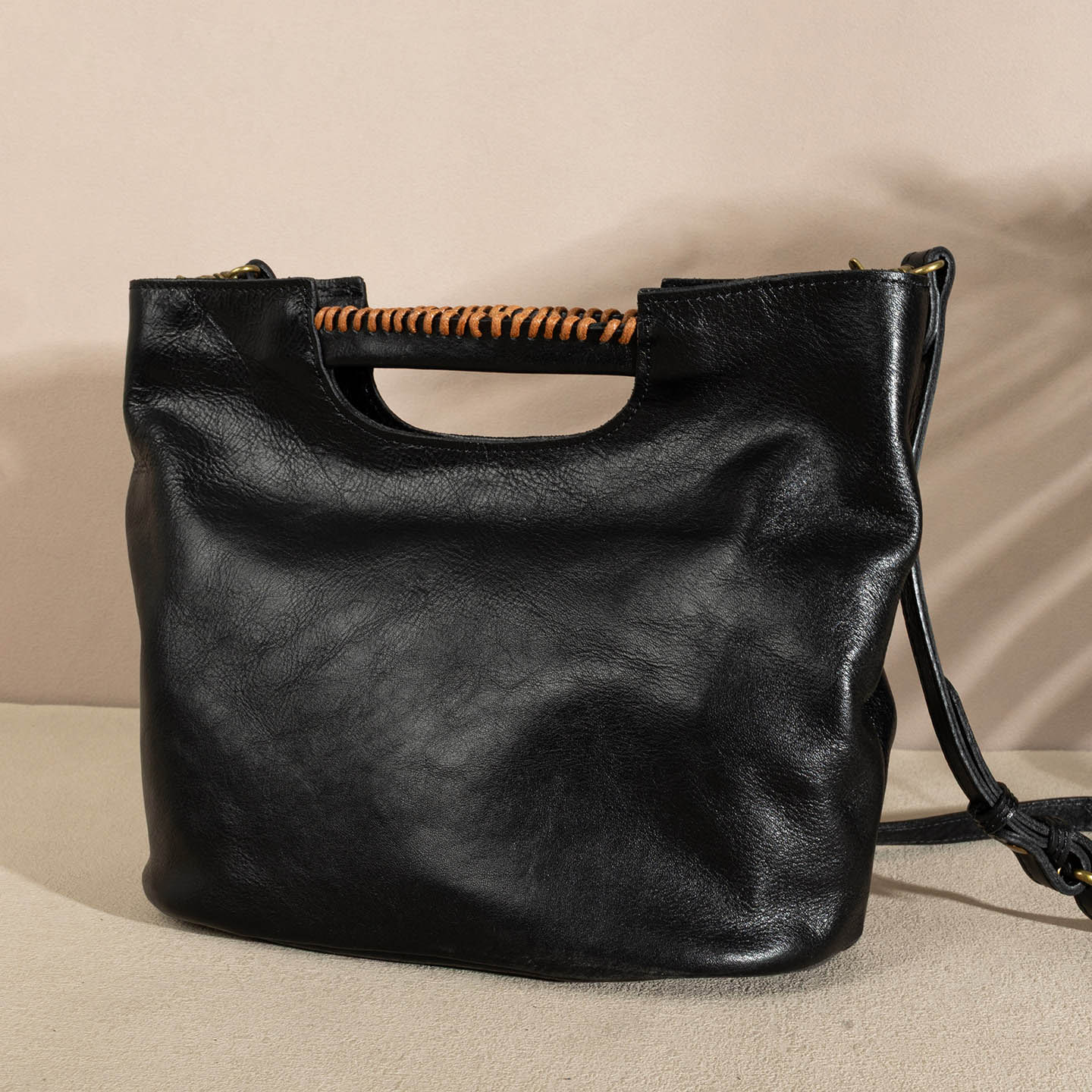 DEEPKEE 復古頭層樹膏植鞣牛皮女士包袋 質感真皮軟包 78817 號