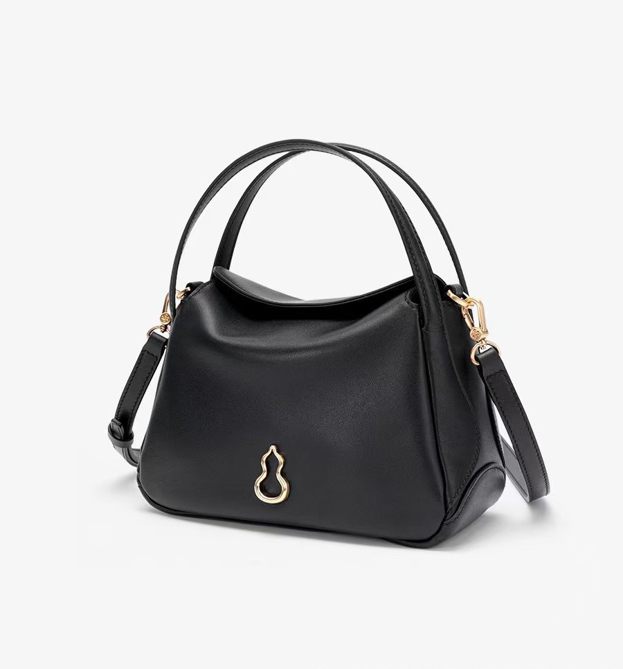 DEEPKEE 圓滿包頭層牛皮收納菜籃子新款手提斜挎包 4773 號