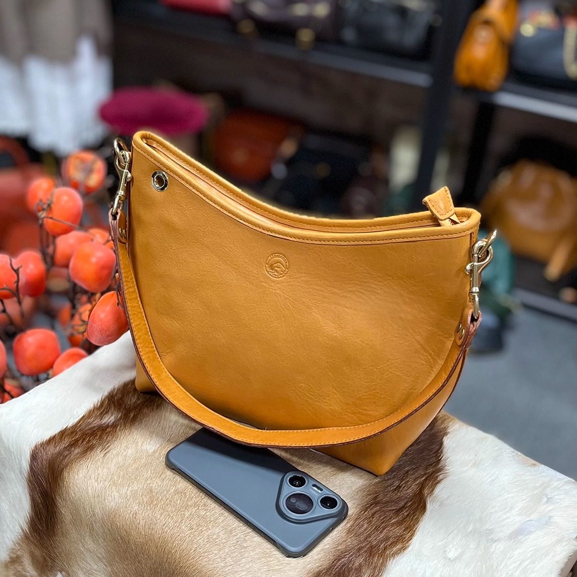 DEEPKEE 頂級植鞣牛皮 黃銅五金 時尚托特包 3706 號