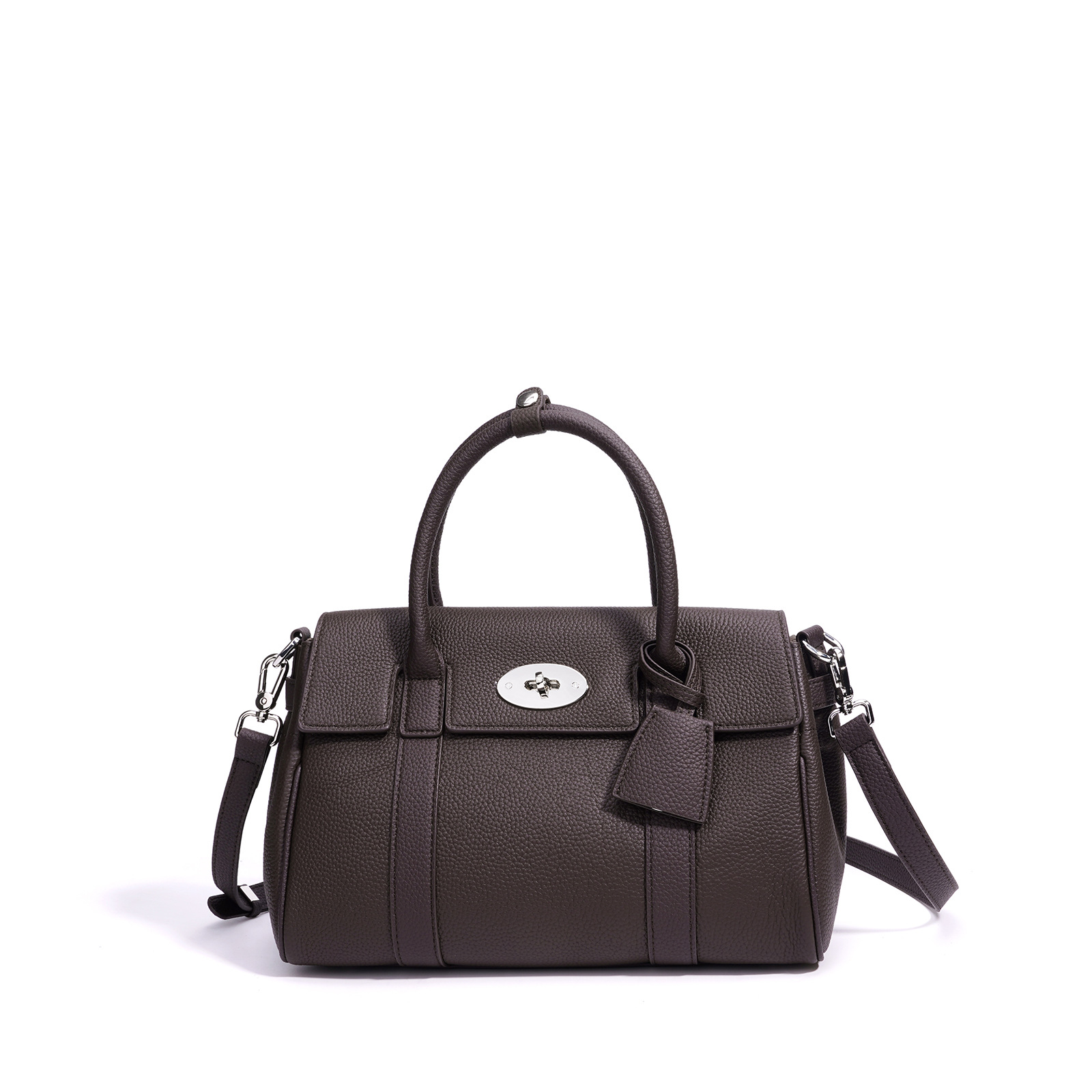 DEEPKEE 韓系サドルバッグ 真皮復古斜挎手提包 W3233