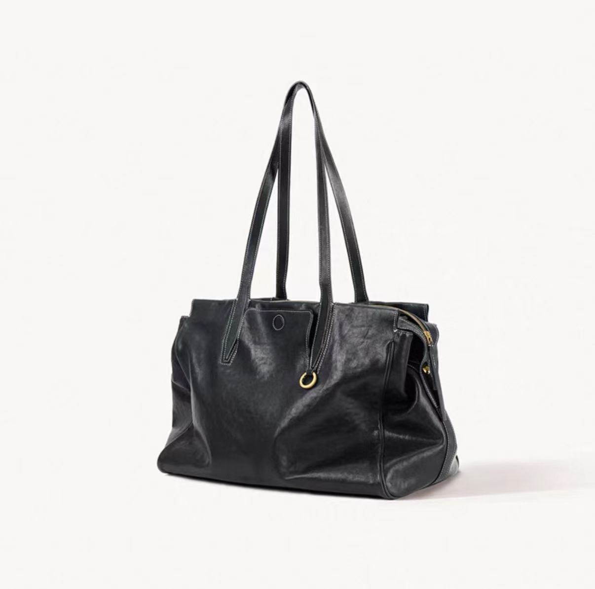 DEEPKEE 植鞣牛皮の旅行包托特包 98658 號