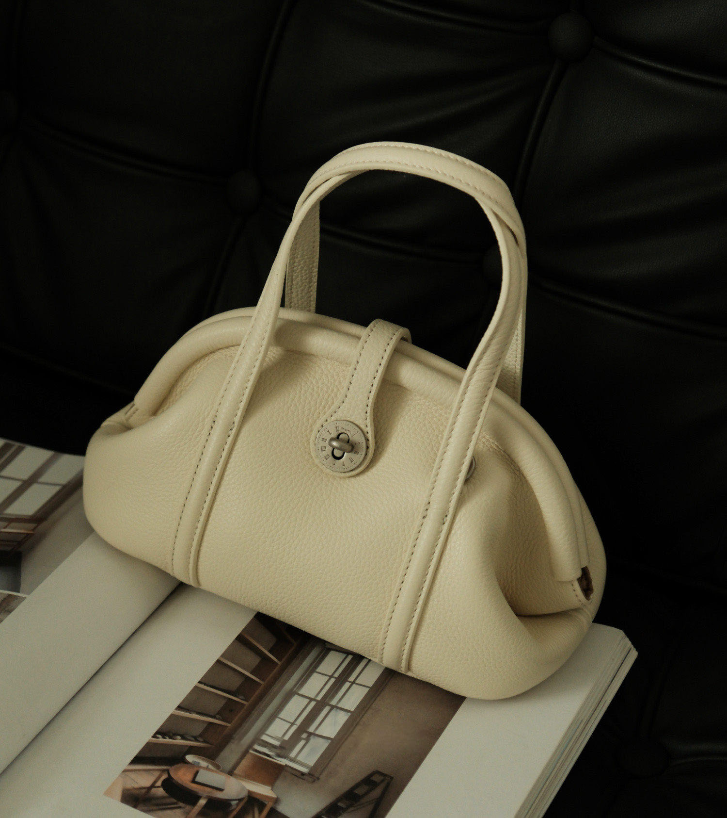 DEEPKEE 眞皮小眾經典貝殼包 25327 號