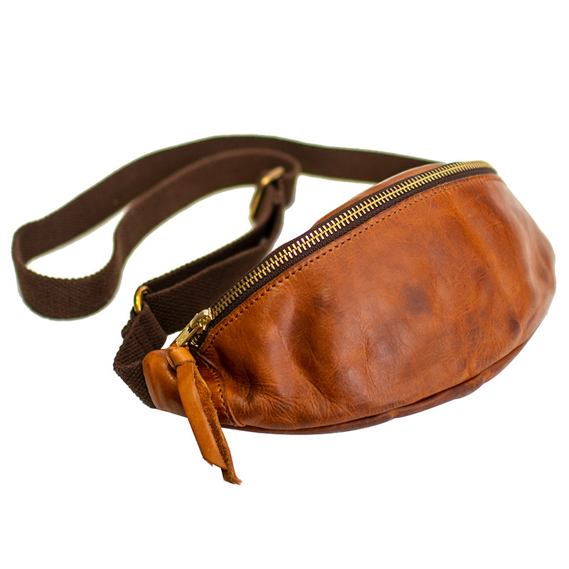 DEEPKEE復古牛皮胸包mini小包LB6764號