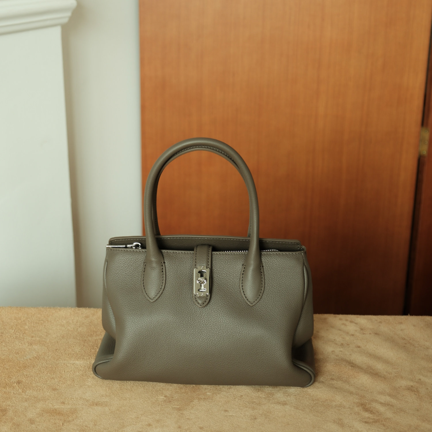 DEEPKEE 質感粒面本革手提包 F326 號