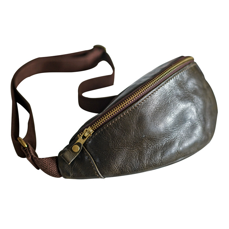 DEEPKEE復古牛皮胸包mini小包LB6764號