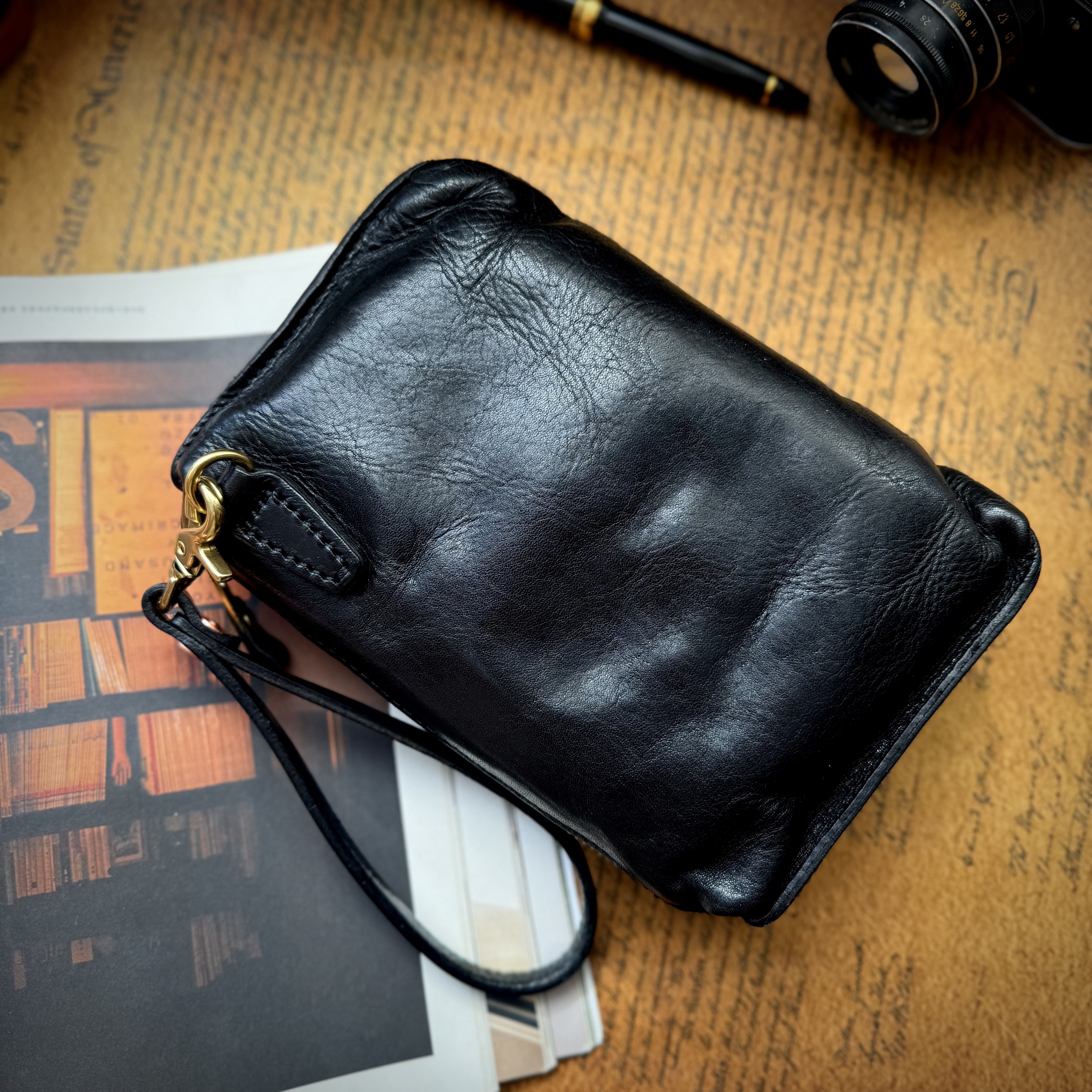 DEEPKEE多功能收納手腕眞皮包6793號