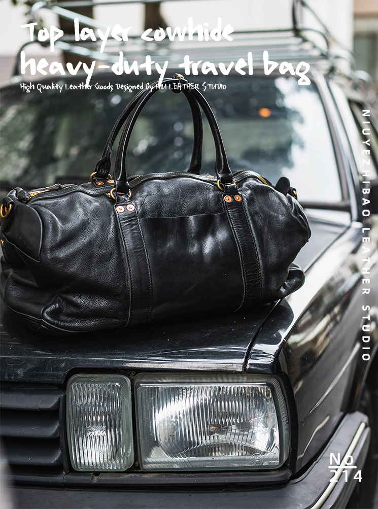 大容量真皮復古潮旅行袋LB6759號