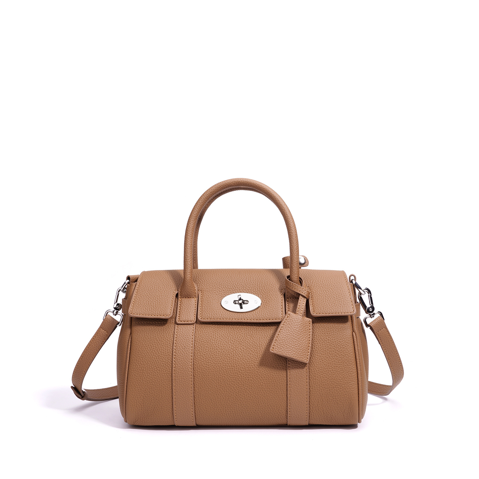 DEEPKEE 韓系サドルバッグ 真皮復古斜挎手提包 W3233