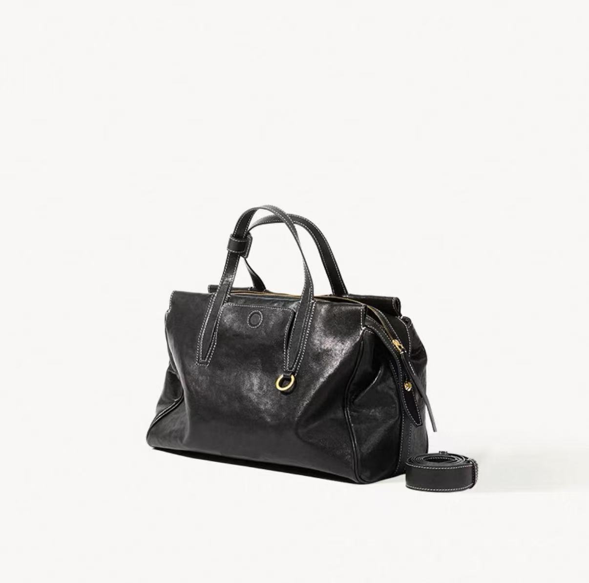 DEEPKEE 植鞣牛皮の旅行包托特包 98658 號