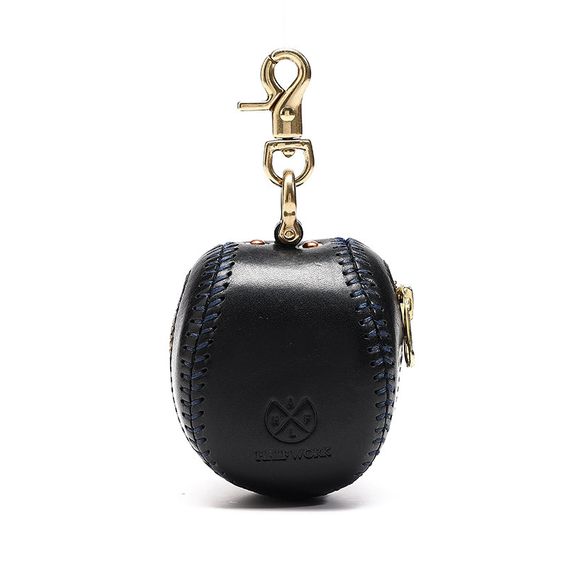 純手工縫線復古棒球皮鑰匙包KW-8102號