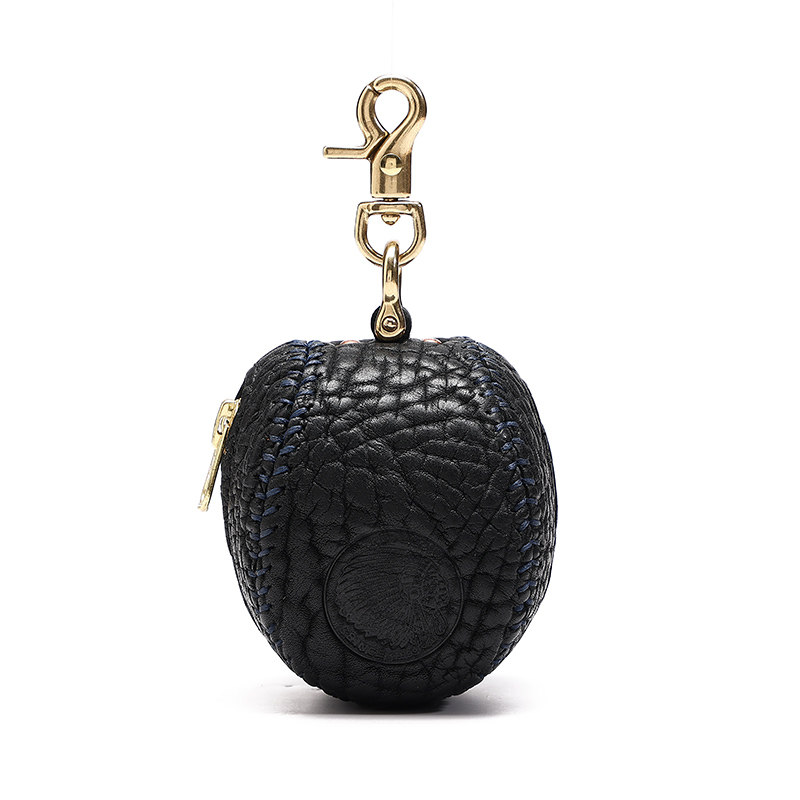 純手工縫線復古棒球皮鑰匙包KW-8102號