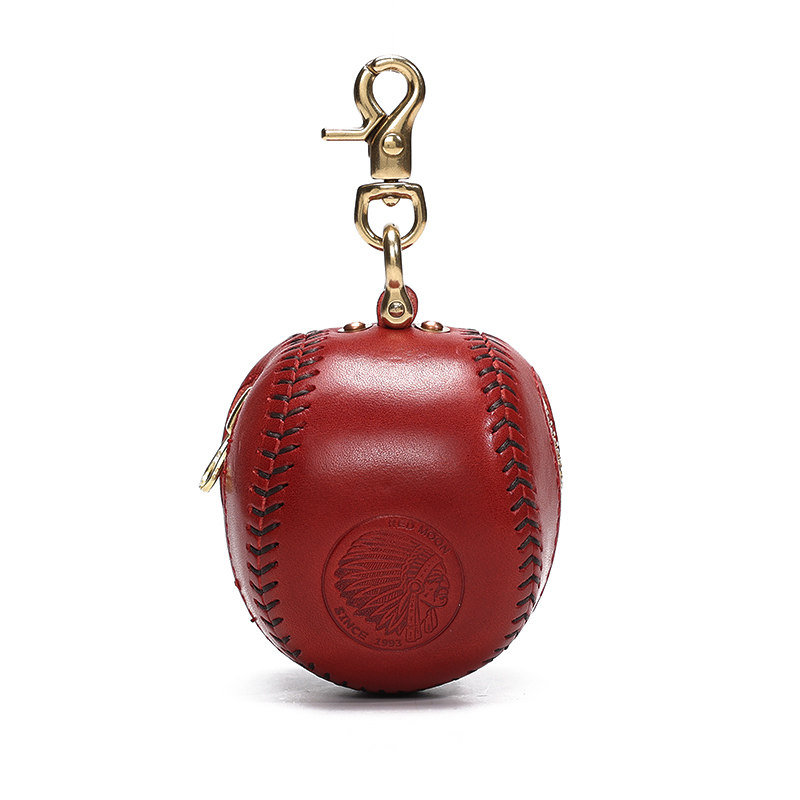 純手工縫線復古棒球皮鑰匙包KW-8102號